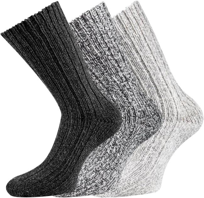 3 Paar TippTexx 24 superweiche Norwegersocken, farbig sortiert
